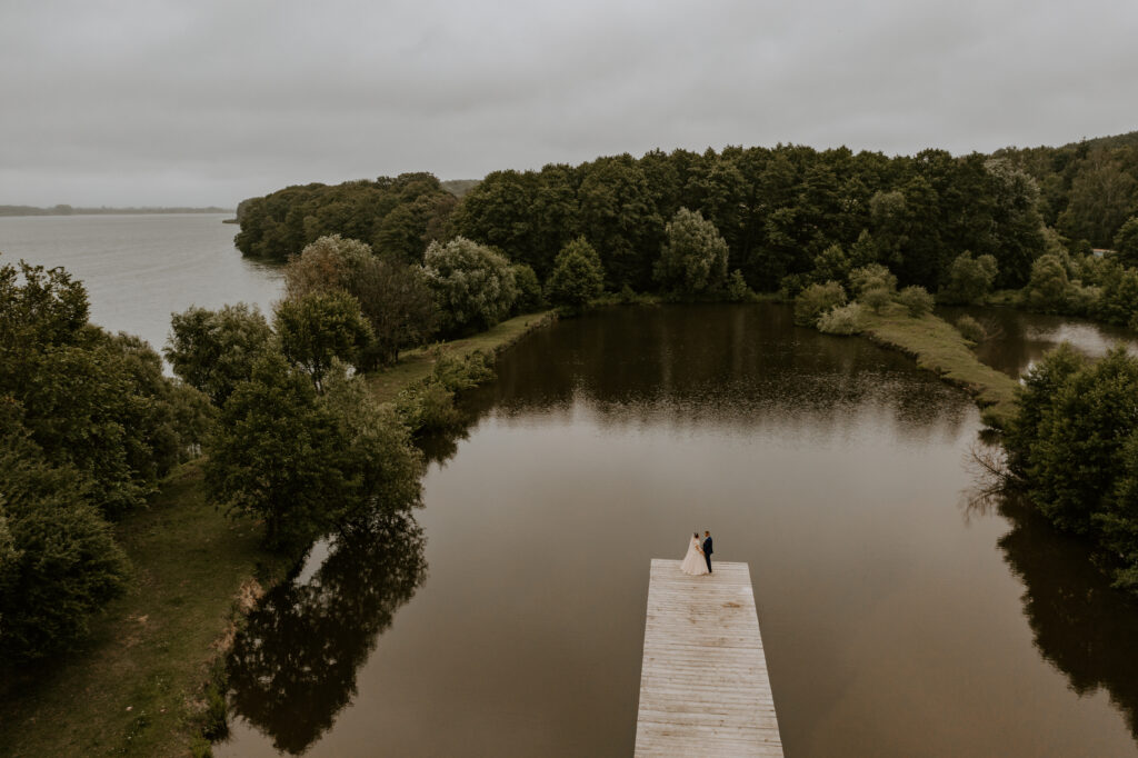 Brautpaar Shooting See Rheinland-Pfalz Drohnenfotos