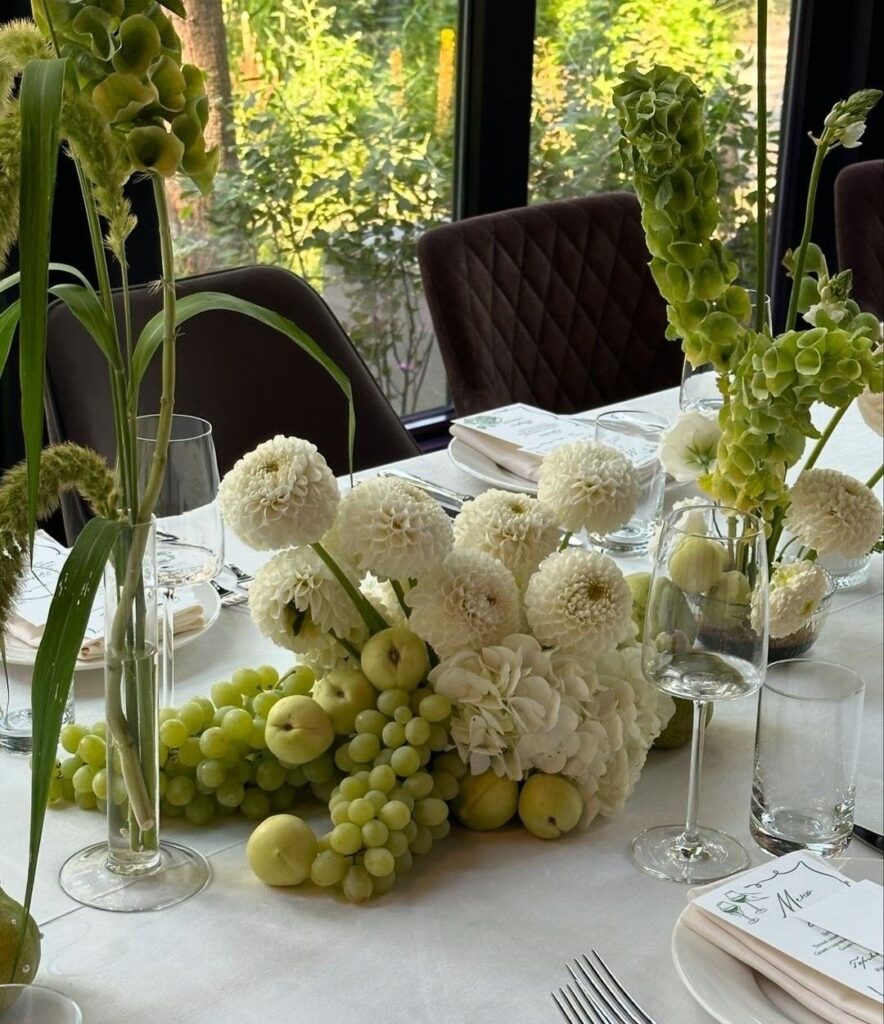 Dekoration für eine Hochzeit in den Weinbergen
