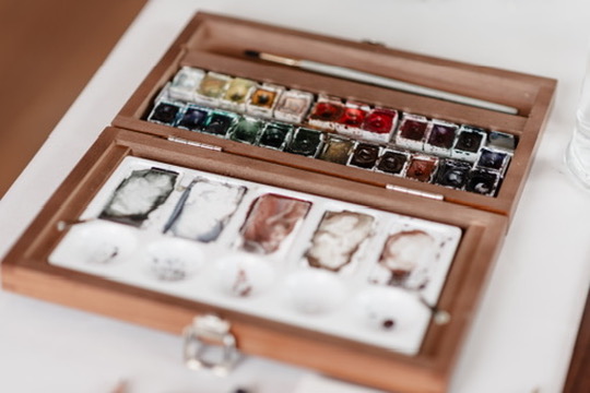 Live Painting als Gästunterhaltung auf einer Hochzeit im Saarland 