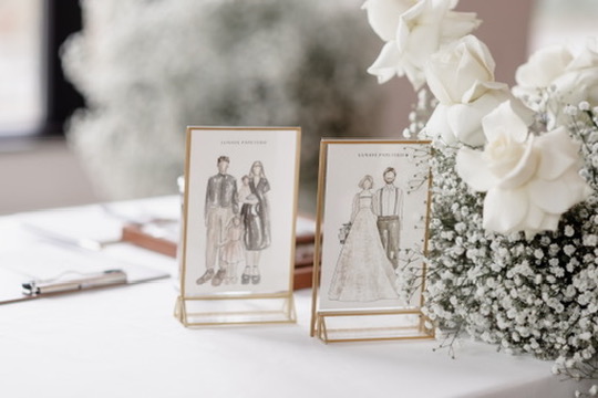 Live Painting hochwertige Hochzeit Saarland 